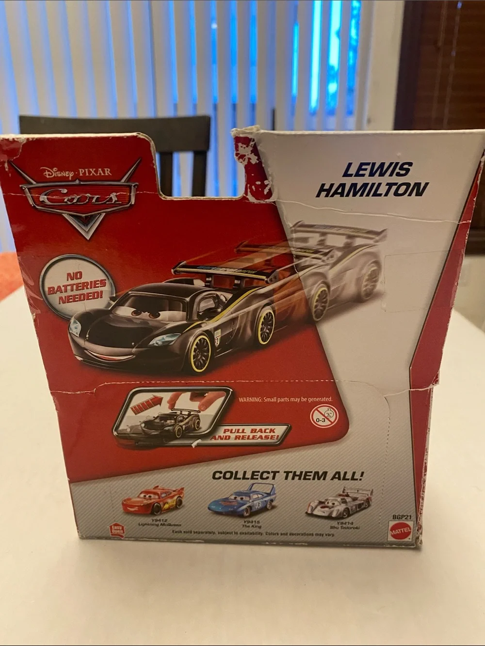 Disney Pixar Cars Lewis Hamilton Pull-Back Race Car - Black & Yellow